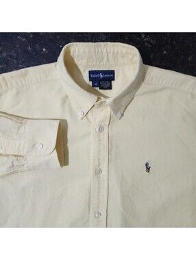 Ralph Lauren Oxford Button Down Womens 16 Flesh Pony Classic Preppy Money
